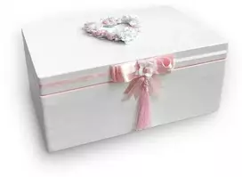 2pipirai prisiminimų - krikštynų dėžutė - rožinė