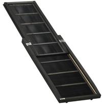 Foldable Wooden Dog Ramp With Non Slip Surface And Side Handle 43x165x6.5cm Black
