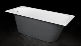 Akmens masės vonia PAA VARIO L grey/white 170x75 cm