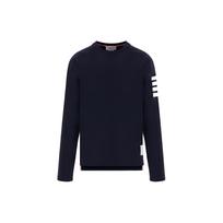THOM BROWNE 4 Bar Striped Crewneck Sweatshirt MJS245A-07323-415 4 black