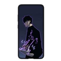 Phone Case for Samsung Galaxy S25 S23 S22 S24 Ultra FE A05 A06 A15 A16 A36 A37 A35 A54 A55 A56 A57 A25 A26 A53 Sung Jinwoo Solo Leveling Jin woo Cover for Samsung Galaxy Note 10 Plus švelni smėlinė
