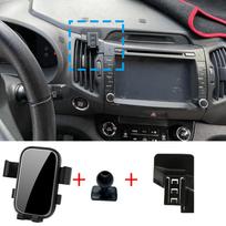 Car Mobile Phone Holde GPS Bracket Navigation Stand Auto Accessoriesr for Kia Sportage R 3 SL 2011 2012 2013 2014 2015 2016 gray