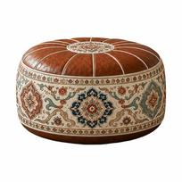 Boho rašto osmanų pufas PU odos osmanų su daiktadėže Nauja suoliukas su daiktadėže Miegamojo naudojimui F