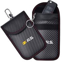 Car Key Case Signal Blocker Bag RFID Shielding Pocket For Renault RS Clio 2 3 4 5 6 MK2 MK3 MK Sport Koleos Captur Kadjar Megane R111 gray