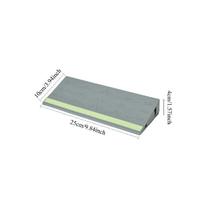 Plastic Threshold Ramp 1PC Indoor Doorway Slope Mat Anti Slip Glow Strip for Toy Cars Small Wheels Black or Gray Home 25x10x4CM  Grey