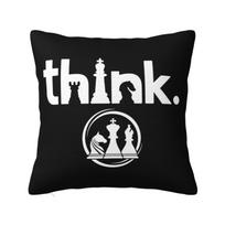 Custom Power Play Chess Game Cushion Covers Chess Lover Piece Velvet Modern Pillow for Car Sofa 50x50cm