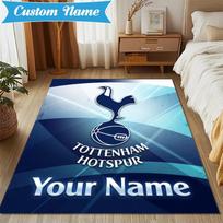 Custom Name Tottenham Hotspur Crest Rug Indoor Floor Mat Chair Rug Perfect for Living Room, Bedroom, Playroom, Game Room Christmas fan gifts 80cmx120cm