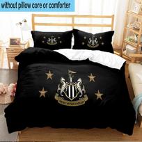 3PCS Newcastle United Crest Bedding Set For Bedroom, Dormitory,Including 1pc Duvet Cover And 2pcs Pillowcases Large size Fan gift 140cmx200cm