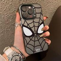 Spider-Man Phone Case – Slim Protective Cover with Web Design for iPhone 17/16/15/14/13(Black) iPhone 15Promax