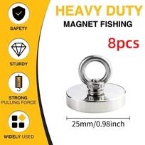 Super Strong Neodymium Fishing Magnet Hook N52 Heavy Duty Rare Earth Magnet With Countersunk Hole Eyebolt 16-90mm Salvage Magnet yellow