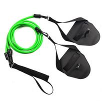 Swimming Resistance Band Set with Hand Paddles Handles Exercise Workout Bands for Women Men 1.2m Stretch Cord 4 40lbs black