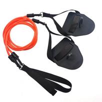 Swimming Resistance Band Set with Hand Paddles Handles Exercise Workout Bands for Women Men 1.2m Stretch Cord 4 30lbs