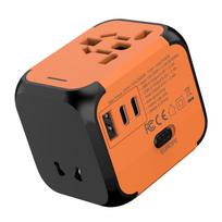 Multifunction Charger Universal Travel 176in1 Plug Adapter For Uk Australia Europe And Usa 176-2C1A oranžinė
