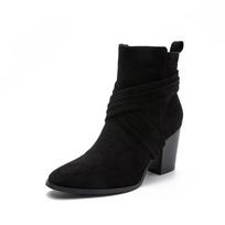 Moteriškas prekės ženklo aulinukas Ruduo Žiema Naujas Suede Siurbliai Trumpas Aulinukas Atsitiktinis Aukštakulnis Batas Dizainerio universalus Moteriškas Aulinukas Botas Mujer 40 black