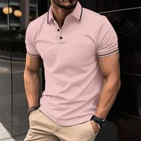 Essential Slim Fit Short-sleeve Polo Shirt, Versatile Casual Top for Men XXXL brown
