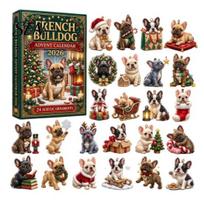 24 Days Countdown Box 2026 Animal Advent Calendar, 24-Day Acrylic 2D Ornament Set with Holiday Gift Cute Figures, Christmas Tree Hanging Decor, C