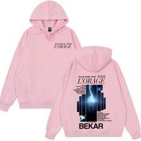 Rapper Bekar Plus Fort Que L'orage Album Graphic Hoodie Men Women Hip Hop Fashion Pullover Winter Casual Gothic Punk Sweatshirts S