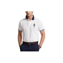 Polo Ralph Lauren SS22 Color Block Cotton Short Sleeve Polo Shirt Men tops White MNPOKNI1N821681-100 S white
