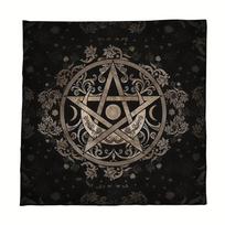 Five-Star Black Tarot Tablecloth: Custom Oracle Mat for Instagram 50x50cm gray
