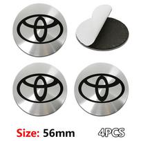 Toyota 56MM Automobilio Ratlankio Centrinis Dangtelis Aliuminio Metalinis Logotipo Lipdukai Skirti Rav4 Corolla Camry Aqua Yaris Cross Auris TRD Prius Chr GR 56mm sticker