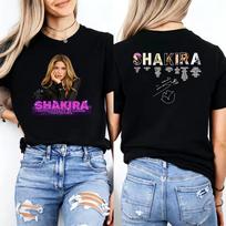 Summer2026Best-selling Outdoor Casual Trendy Fashion Men's Short-Sleeved T-shirt with The Theme of Colombian Latin Queen Shakira 110 beige