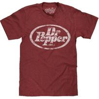 Tee Luv Men's Faded Dr Pepper Soda Logo Shirt L gray