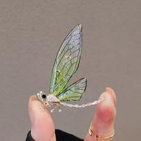 Green Violet 2 Color Niche Design Senior Sense Dragonfly Brooch Light Luxury Suit Pin Personality  Corsage Accessories KTJ žalia