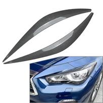 Car headlight headlamp eyelids eyebrow cover decorative trim for Infiniti Q50 Q50s Q60 2014-2023