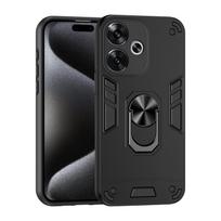 For Xiaomi Poco F6 5G Case Shockproof Armor Case For Poko Little F6 F 6 PocoF6 5G Car Magnetic Holder Ring Protect Cover For Poco F6 5G gray