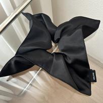 Gomas elásticas cuadradas de seda satinada para el cabello para mujeres y niñas, coleteros sólidos lazos grandes para el cabello gray