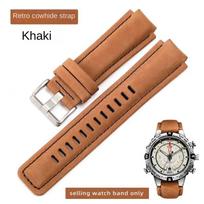 TIMEX Laikrodžio Dirželis Vyriškas Potvynių Kompaso Dirželis T2N721 T2N720 W2R55500 TW2T76500 Odinė Laikrodžio Grandinėlė Silikoninė Guminė Juosta 24*16mm 24mm-16mm brown