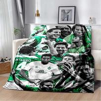 Werder Bremen flanelinis pledas, minkštas šiltas užklotas su futbolo klubo logotipu, jaukus patalynės aksesuaras futbolo gerbėjams 80cm x 120cm gray