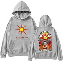 Dark Souls Praise The Sun Hoodie Harajuku Hip-Hop Pullover Top Sweatshirt Fan Gift Men's Women's Clothing Sweatshirt Female Male Hoodies XL black