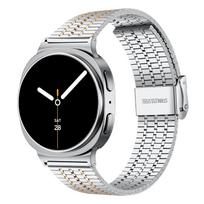 Metalinė apyrankė Samsung Galaxy Watch 8 40mm 44mm 8Classic 46mm Ultra (2025 m) 47 mm nerūdijančio plieno apyrankė „Galaxy Watch“ laikrodžiui Galaxy Watch 8 40mm gray