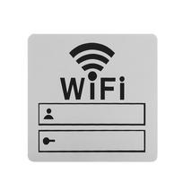 Self Adhesive WIFI Sign 3D Mirror Wall Stickers Wireless Signage Public Shope Signage sidabras
