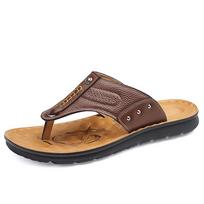 FashionHot Selling Summer Beach Shoes Non Slip Men's Casual Shoes Men's Indoor Outdoor Slippers Classic Brown Color Free Delivery 38 ruda
