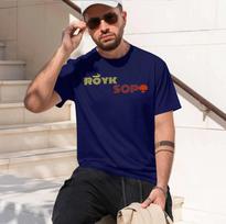 RöYksopp  2026 New Fashion Heavyweight Hot Selling Retro Printed Pattern Fun Round Neck Tshirt For Daily Comfort 4XL blue