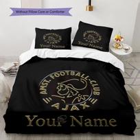 AFC Ajax Custom Name Pattern Bedding,Quilt Set Quilt Cover Pillowcase Home Birthday Gift(1 * duvet cover + 2 * pillowcase, without core) 135x200cm