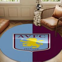 Aston Villa Crest Design Round mat, Anti-slip Circle Carpet Chair rug For livingroom,Bedroom, doormat home decor Gift Christmas Gifts 80cmx80cm