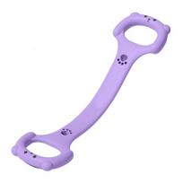 Figure 8 Resistance Band with Bear Handle 35Lbs Elastic Exercise Band Men Women Yoga Pilates Arm Back Shoulder Training Elastic Rope violetinė