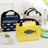 Cute Fish Pattern Lunch Bag Picnic Bento Thermal Portable Oxford Waterproof Lovely Women Girl Lunch W