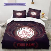 Custom Name Ajax Amsterdam Pattern Bedding Quilt Set  Home Decoration  Gift (1 * duvet cover + 2 * pillowcase  without core) 135x200cm