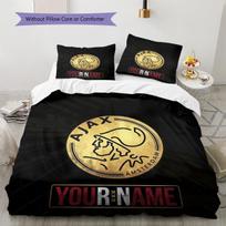 Custom Name Ajax Amsterdam Pattern Bedding Quilt Set  Home Decoration  Gift (1 * duvet cover + 2 * pillowcase  without core) 140x200cm