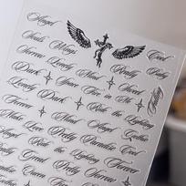 Self-Adhesive Wing Nail Art Stickers Black White Manicure Stickers  DIY Nail juoda