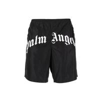 PALM ANGELS Logo Print Swimming Shorts PMFA005S21FAB0011001 M black