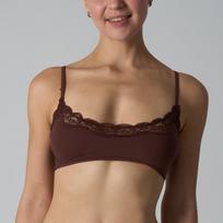 Kardei Ultra-Elastic Lace Scoop Bralette - Lightweight & Breathable Seamless Bra Extra Large ruda