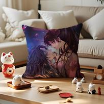 Soul Land Cushion Cover Anti-dustmite Pillowcase Invisible Zipper Silky Short Plush Sofa Cushion Cover 30X30cm gray