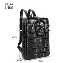 European and American hot-selling bags, men's and women's backpacks, personalized versatile skull rivets, computer bags, school bags, travel bags 30*12*41CM juoda