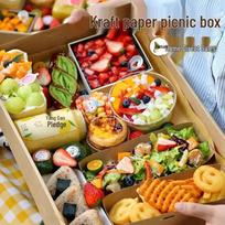 Disposable Kraft Paper Picnic & Takeout Boxes