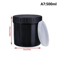 1 vnt. 30–1000 ml balto/juodo plastikinio indelio kaukės indelis kremo indelis maisto laikymo bakelis kosmetikos tuščias konteineris makiažo dėžutė 500ML juoda